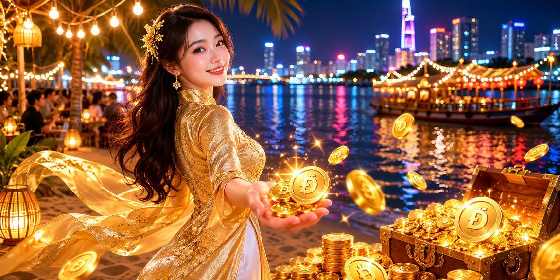 Phụ nữ mặc áo dài ở miền Tây sông nước duyệt thông tin casino và cá cược trên điện thoại